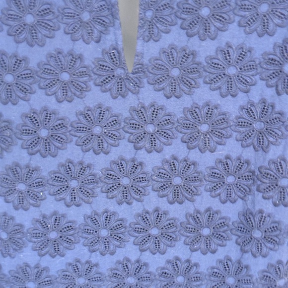 Crown & Ivy Navy Raised Floral Design Cap Sleeves 3 Tiers Dress Plus Sz 2 X - Picture 6 of 12